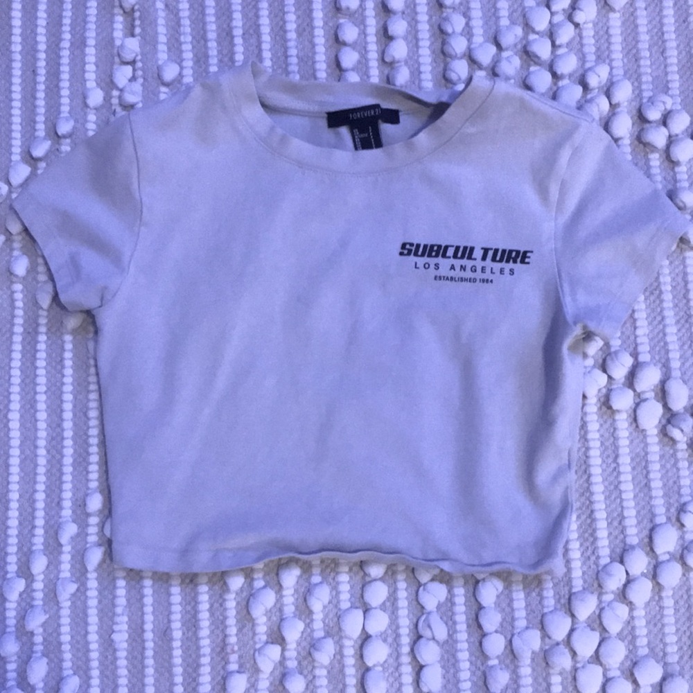 tan shirt very cute good quality crop top